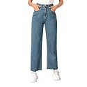KOTTY Women's Classic Straight Jeans – High Rise Regular Cut