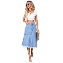 KOTTY Women39s Wrap Style Flowy Knee Length