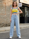 KOTTY Women Flared High Rise Blue Jeans