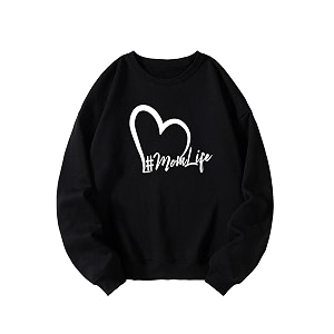 kotty women fleece full sleeve crew neck pinted sweatshirt