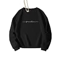 KOTTY Women Fleece Full Sleeve Crew Neck Pinted Sweatshirt