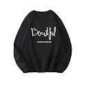 KOTTY Women Fleece Full Sleeve Crew Neck Pinted Sweatshirt