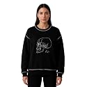 KOTTY Women Fleece Full Sleeve Crew Neck Pinted Sweatshirt
