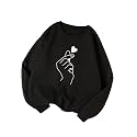 KOTTY Women Fleece Full Sleeve Crew Neck Pinted Sweatshirt