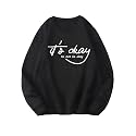KOTTY Women Fleece Full Sleeve Crew Neck Pinted Sweatshirt