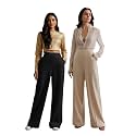 KOTTY Womens Formal Wide Leg Pant Set