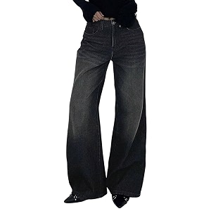 KOTTY Womens Wide Leg Denim Jeans