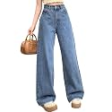 KOTTY Womens Wide Leg Denim Jeans 
