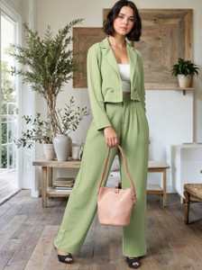 KOTTY Women Two Piece Dress Light Green