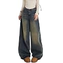KOTTY Women Wide Leg Baggy Jeans High