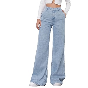 kotty regular fit denim  straight cut mid rise for women
