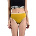 KOTTY Yellow Cotton Lycra Printed Low Rise
