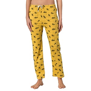 KOTTY Yellow Cotton Printed Women Pyjama