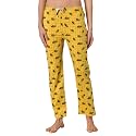 KOTTY Yellow Cotton Printed Women Pyjama