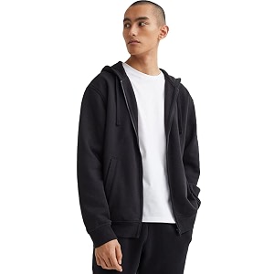 Koverify Plain Chain CottenBlend Zipper Hoodie Hooded