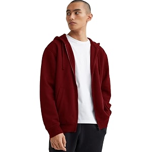 Koverify Plain Chain CottenBlend Zipper Hoodie Hooded