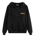 Koverify Printed Black Jacket Cottonblend Black Zipper