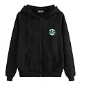 Koverify Printed Black Jacket Cottonblend Black Zipper