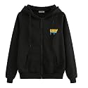 Koverify Printed Black Jacket Cottonblend Black Zipper