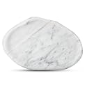 Koville Luxurious Natural Marble Vanity Tray for Home Decor, Cloud Shape Serving Stone Key Tray, 10" x 7" Marble Storage Trays for Bathroom, Stone Plate for Perfume, Candle and Jewelry（Bianco Carrara）