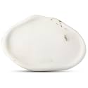Koville Luxurious White Marble Vanity Tray, Cloud Shape Serving Stone Key Tray for Home Decor, 10"x7" Bathroom Marble Storage Trays, Stone Plate Holder for Perfume and Jewelry (Oriental Calacatta)