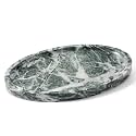 Koville Natural Marble Tray, Vanity Decorative Oval Marble Tray for Home, Countertop Organizer, Catchall Tray for Perfume, Candles, Jewelry