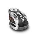 KOVIX KNX10 Alarm Disc Brake Lock for Motorcycle 10mm Pin 3 Keys Heavy Duty Anti Theft Fluorescent Orange (Brushed Metal)