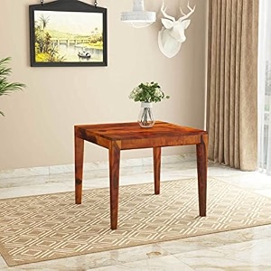 koyal handicraft sheesham wood 2 seater dining table only for dining room  wooden dining table without chair for home amp kitchen  solid wood table for living room 2 seater honey