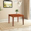 Sheesham Wood 2 Seater Dining Table Only for Dining Room | Wooden Dining Table Without Chair for Home &amp; Kitchen | Solid Wood Table for Living Room (2 Seater, Honey)