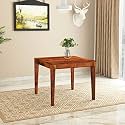 Koyal Handicraft Sheesham Wood 2 Seater Dining Table Only for Dining Room | Wooden Dining Table Without Chair for Home &amp; Kitchen | Solid Wood Table for Living Room (2 Seater, Honey)