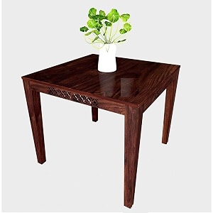sheesham wood 4 seater dining table only for dining room  wooden dining table without chair for home amp kitchen  solid wood table for living room 4 seater walnut