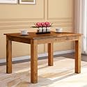 Sheesham Wood 4 Seater Dining Table Only for Dining Room | Wooden Dining Table Without Chair for Home &amp; Kitchen | Solid Wood Table for Living Room (4 Seater, Teak)