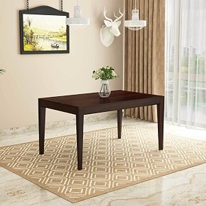 sheesham wood 6 seater dining table only for dining room  wooden dining table without chair for home amp kitchen  solid wood table for living room 6 seater walnut
