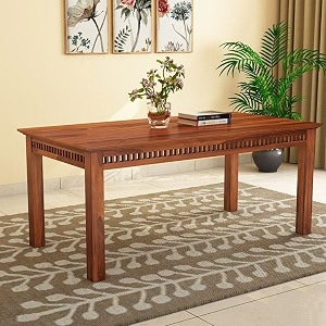sheesham wood 6 seater dining table only for dining room  wooden dining table without chair for home amp kitchen  solid wood table for living room 6 seater honey