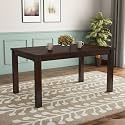 Sheesham Wood 6 Seater Dining Table Only for Dining Room | Wooden Dining Table Without Chair for Home & Kitchen (6 Seater, Light Walnut)