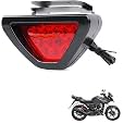 Kozdiko Bike Triangle Shape 12 LED Brake Light with Flash Mode for Hero Ignitor