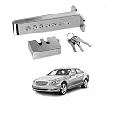 Kozdiko Car Stainless Steel Pedal Lock Rod or for Brake Clutch Throttle Adjustable Anti Theft Security Lock System for Mercedes Benz S-Class