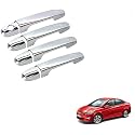 Kozdiko Chrome Handles Door Latch Cover Set of 4 Pcs for Hyundai Verna Fluidic 4S