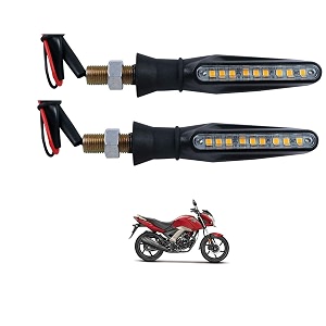 kozdiko front amp rear side sleek yellow indicator light set of 4 pcs for honda cb unicorn 160