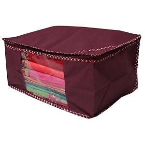 Kozdiko Non Woven Maroon Color Plain Design