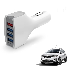 kozdiko usb car fast charger 4 ports multi sockets 36w 41 charger all andriod amp i-os smartphones for renault triber