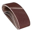 5 Pcs Sanding Belts 3 x 18 Inch 80 Grit Aluminum Oxide