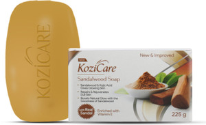 kozicare sandalwood soap pack of 3 - glowing skin with sandalwood  kojic acid