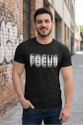 KOZYKULT Typography Men Round Neck Black T-Shirt