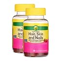 KP+ Hair, Skin & Nails Biotin 2,500 mcg | Adult Gummy Vitamins | Supports Healthy Hair, Glowing Skin & Strong Nails | Strawberry Flavor | 60 Vegetarian Gummies | Non-GMO* | Pack of 2