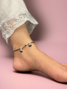 kpahnawa black latkan anklet stainless steel anklet