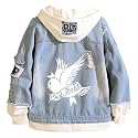 KPOP Rapper Denim Jacket Jeans Love Printed Fashion Sport Hip Hop Hoodie