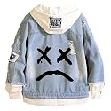 KPOP Rapper Denim Jacket Jeans Love Printed Fashion Sport Hip Hop Hoodie