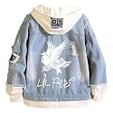 KPOP Rapper Denim Jacket Jeans Love Printed Fashion Sport Hip Hop Hoodie