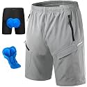 KPSUN Men's Mountain Bike Shorts 3D Padded for MTB Long Distance Riding